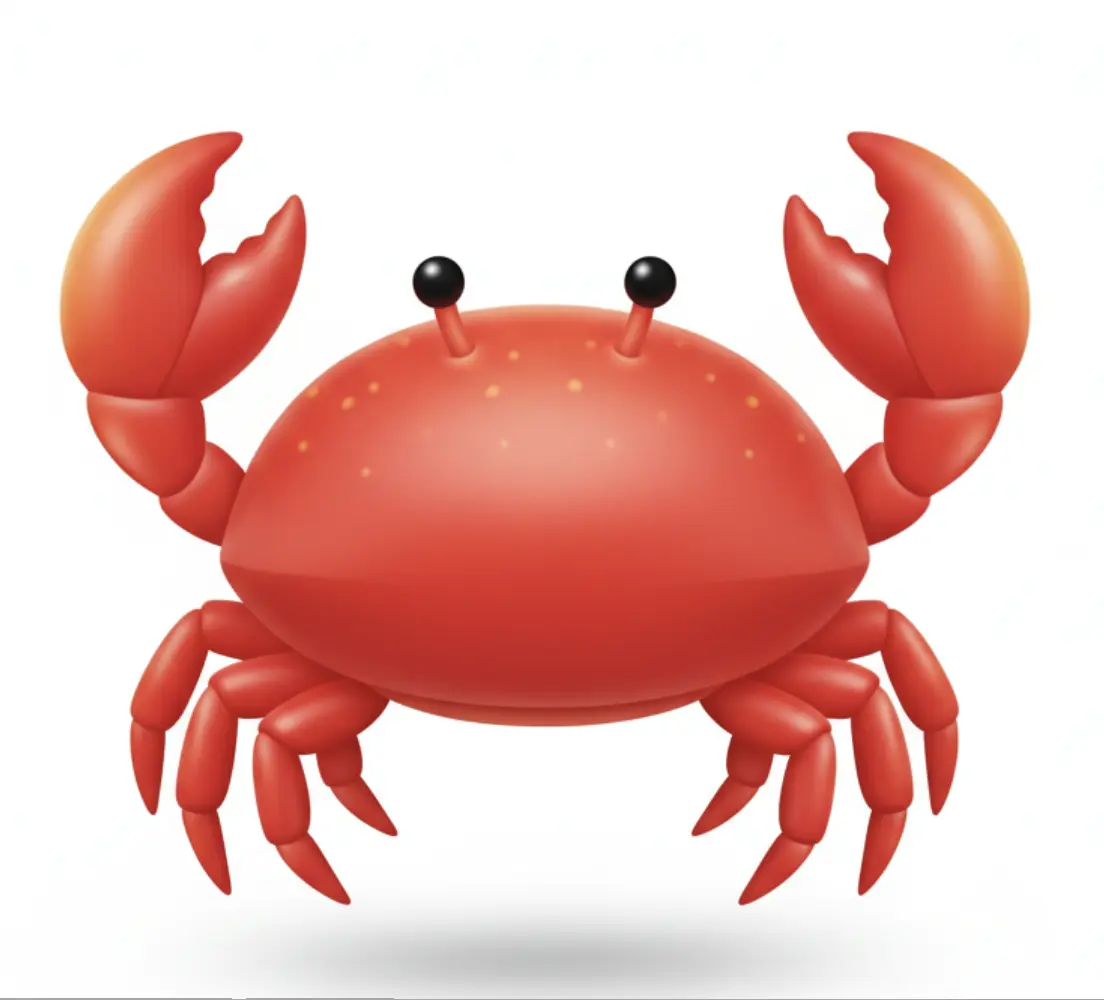 yes of course a crab — shape card