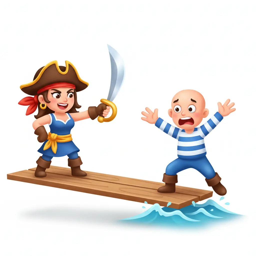 walk the plank — shape card