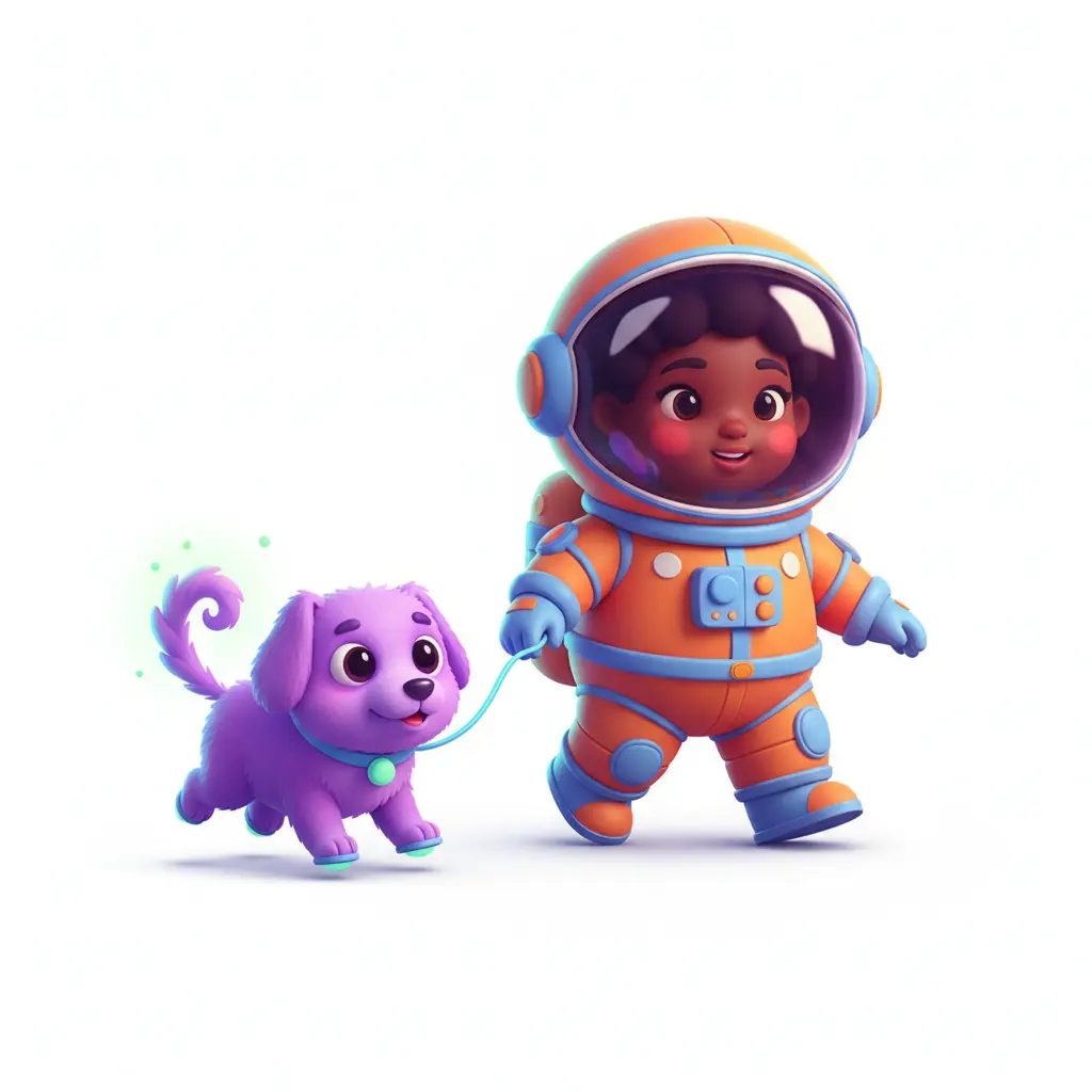 lets walk space pup — shape card