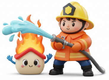 putting out fires — shape card