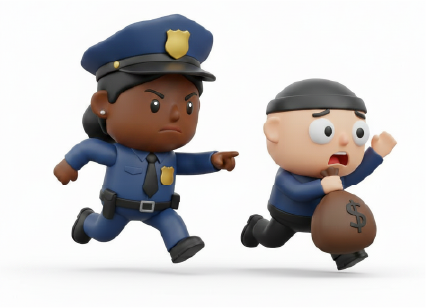 an officer of the law — shape card