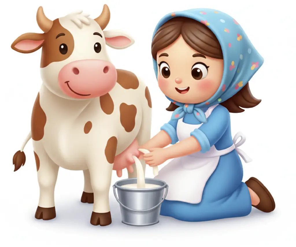 milk the cow — shape card
