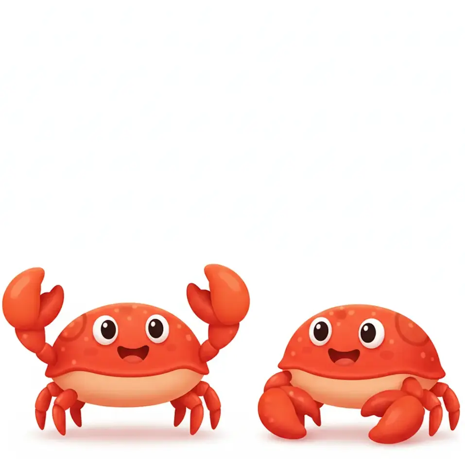 now you're a crab — shape card